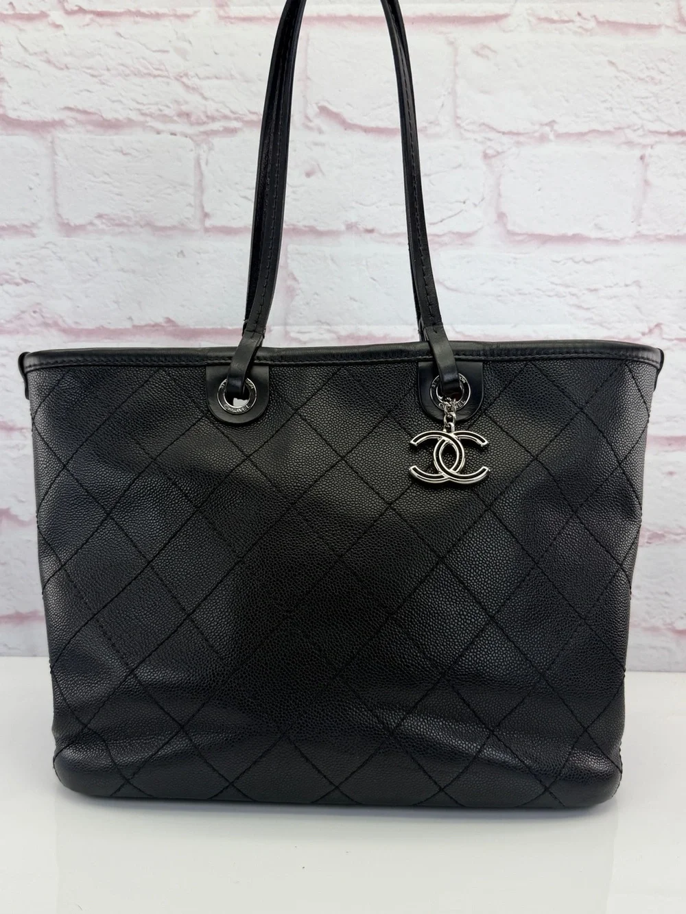Chanel Caviar Quilted Shopping Fever Tote - Picture 1 of 16
